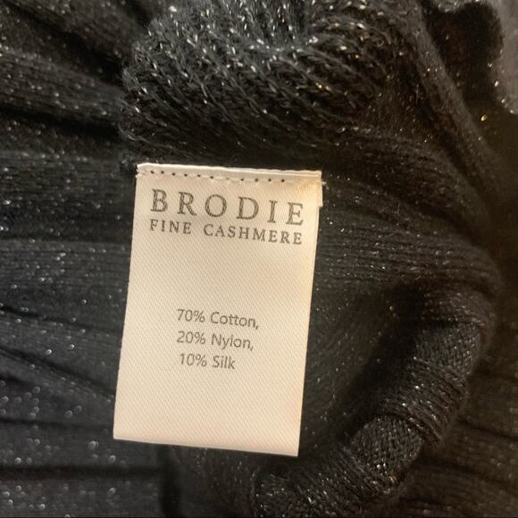 NWT Whisper by Brodie Cashmere metallic sweater - Picture 3 of 5